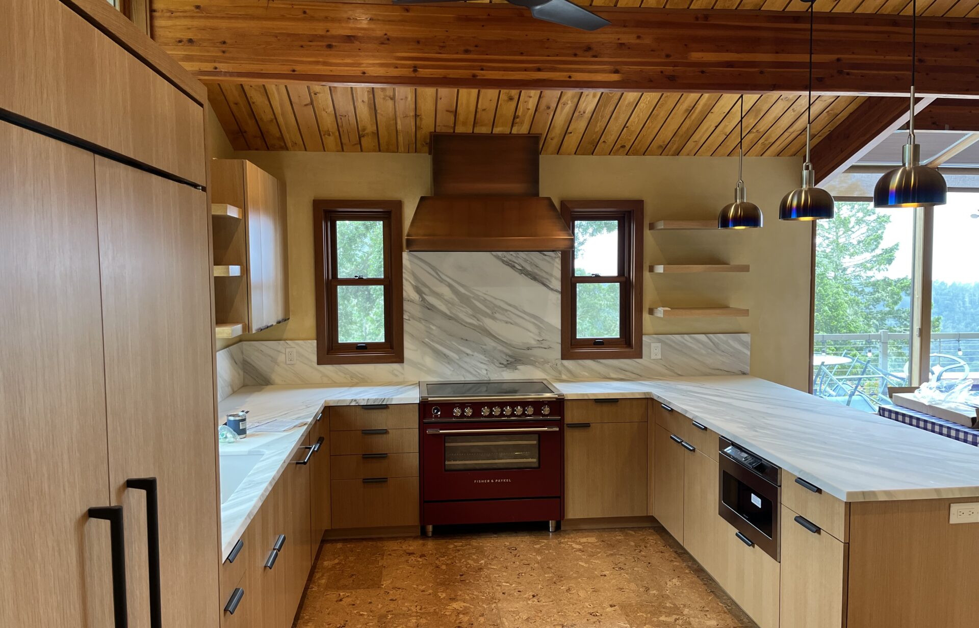 Kitchen remodel. Wood accents.